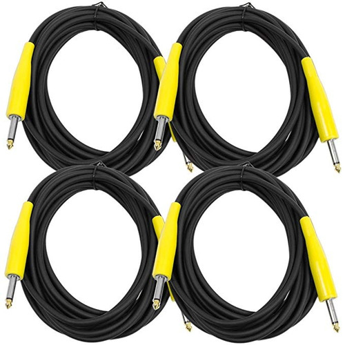 Seismic Audio - Conjunto De 4 A 20 Pies Cables Instrumento /