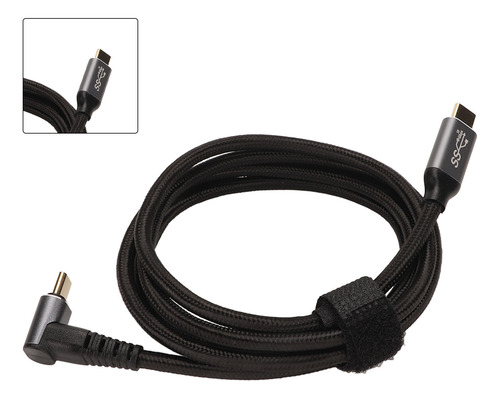 Cabo Usb C De 90 Graus 4k 60hz Suporta Pd100w Tipo 3.1 Gen2