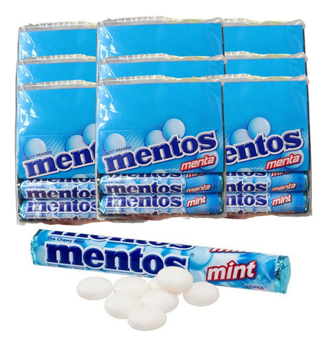 Mentos Caramelos Menta 11 Caja De 12 Rollos C/u Total 132