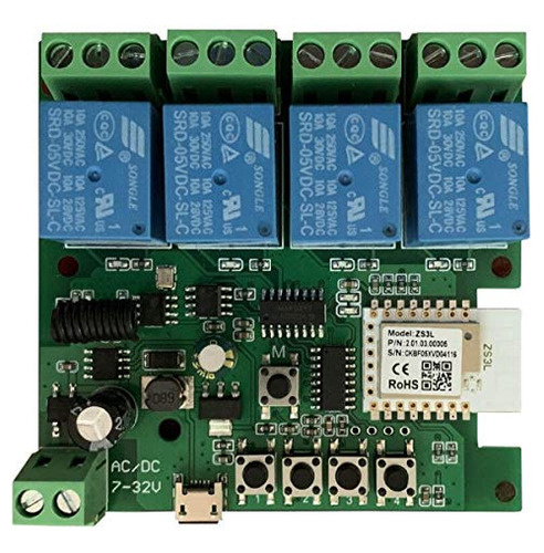 Interruptor De Relé Zigbee Mhcozy De 4 Canales Y 12 V Con Co