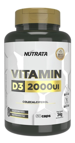 Vitamina D3 2000 Ui - Nutrata 60 Cápsulas