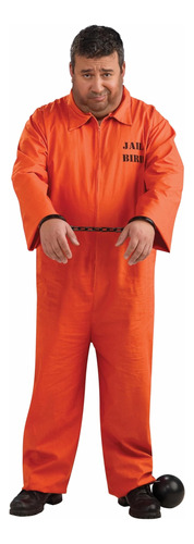 Disfraz Mono Prisionero Naranja Talla Grande, 46 A 52