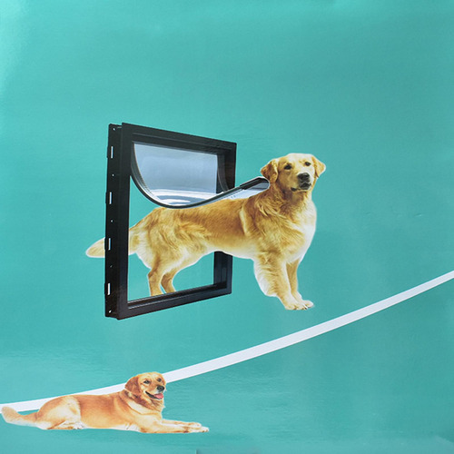 Puertas Con Solapa Para Perros Y Gatos De Primera M Negro