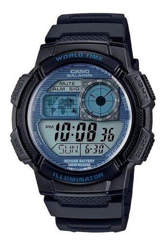 Reloj Casio Hombre Ae-1000w 10 Años De Batería Hora Mundial