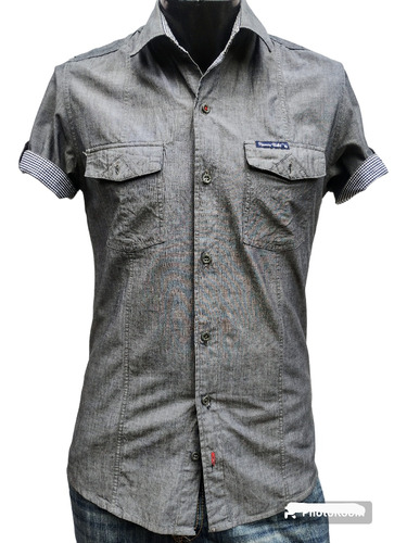 Camisa Narrow Talle S Gris Oscuro 