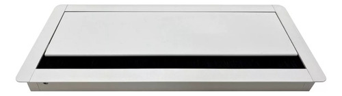 Pasacable Rectangular 13x30 Cm Aluminio Cierre Suave Inomax Color Blanco
