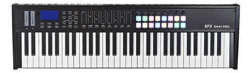 Kfx Sw61 Pro Teclado Controlador Midi Usb 61 Teclas 16 Pads