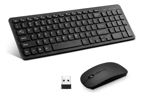 Combo Teclado Y Mouse Inalámbricos, Juego Compacto Y Teclado