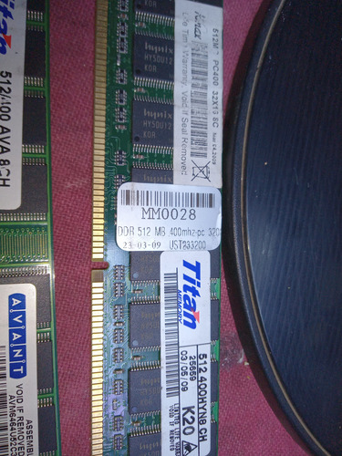 Memorias Ddr 512mb Varias Marcas (Usado)