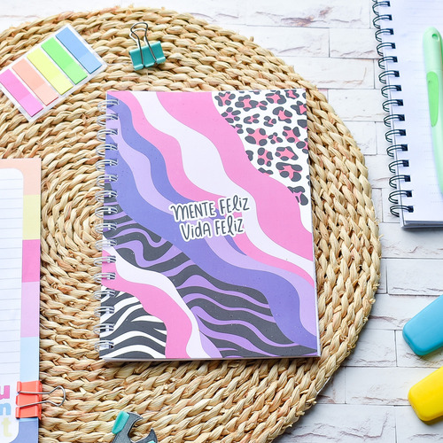 Cuaderno Tapa Flexible 80 Hojas Rayadas A5 15x21 Universidad Mente Feliz