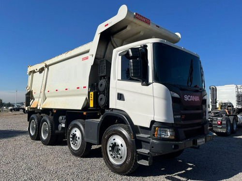 Scania G 500 Xt 8x4 Ano 2022/22 Branco Basculante Caçamba 