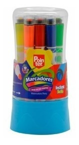 Marcadores Punta Fina Watercolors Pens Pointer 12 Colores