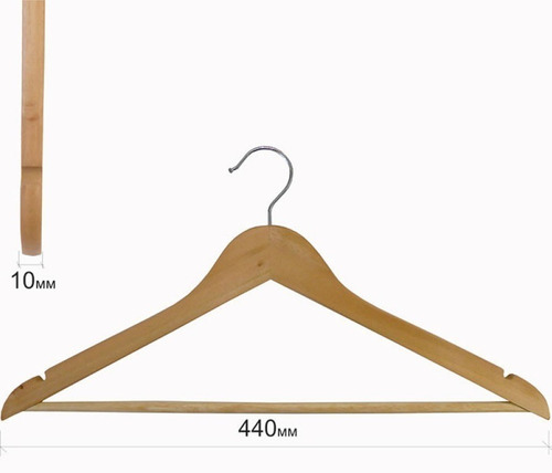 Imagen 4 de 8 de Perchas De Madera Lustrada Exahome Elegante Pack 256 Unid