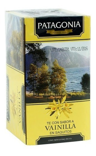 Té Patagonia Vainilla 20 Saquitos 