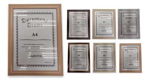 Porta Retrato Documento Diploma A4 Certificado Premio 