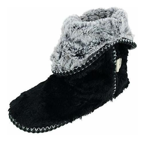 Dearfoams Women's Faux Fur Foldown Boot Slipper