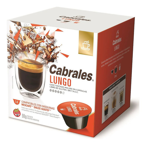 Pack X6 Cajas A Eleccion Cafe Capsulas Cabrales Dolce Gusto