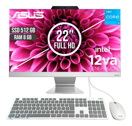 Todo En Uno Asus Intel Core I3 1215u Ssd 512gb + Ram 8gb