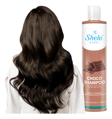 Choco Shampoo Shelo Nabel 530ml Hidrata Y Humecta Antifrizz