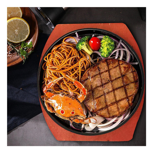 Plato De Hierro Fundido Para Carne, Carne, Mariscos,