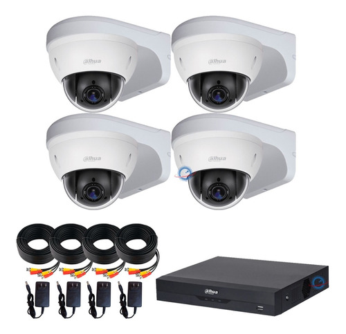 Kit 4 Camaras Dahua Ptz Starlight 2mp 4x Z Dvr 