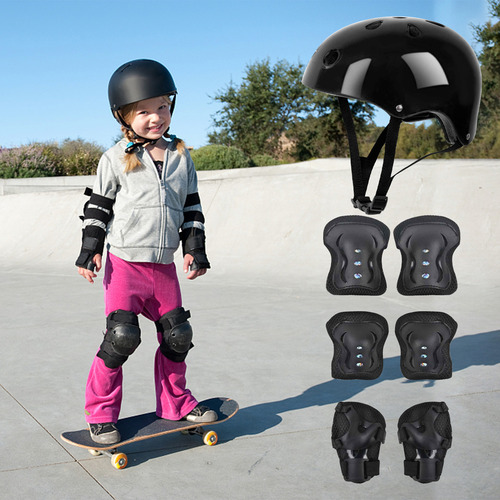 Juego De 7 Cascos Para Niños Y Niñas G, Rodilleras, Coderas,