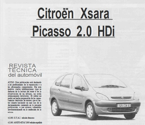 Manual De Taller Citroen Xsara Picasso (1999-2008) Español