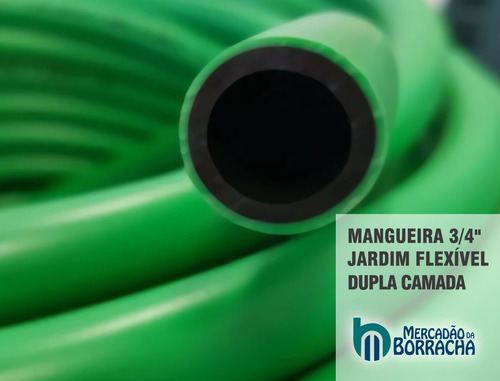 Mangueira Jardim 3/4 50m Verde Flexivel Pr 100psi