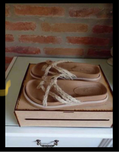 Sandalias De Yute Y Suela De Goma, Marca Aoni 