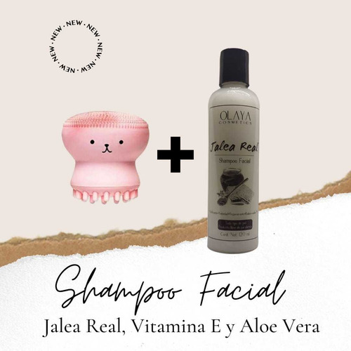 Shampoo Limpiador Poros + Cepillo Facial Exfoliante Esponja