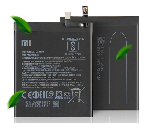 Película De Vidro 3d Para Xiaomi Mi Play + Bateria Bn39