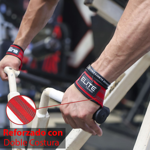 Straps Para Gimnasio, Correas Para Levantamiento De Pesas Color Rojo