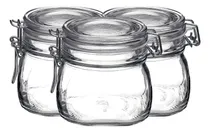Comprar Kit 3 Potes Fido 500ml Hermético De Vidro Pu002F Conservas Grãos