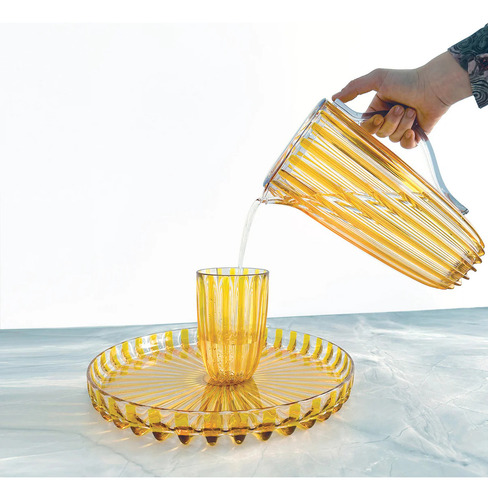 Vaso Plastico Dolcevita Guzzini Diseño Italiano 470 Cc Color Ambar
