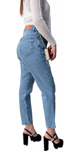 Calça mom jeans best sale rasgada