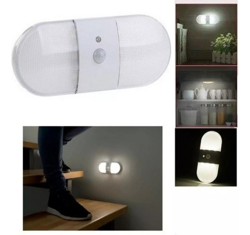 Aplique Luz Led Mini Foco Usb Recargable Sensor Movimiento