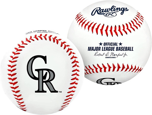 Pelota De Baseball Con Logos De Equipo Colorado Rockies