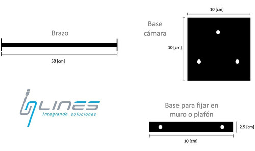 Brazo Para Cámara De Vigilancia Cctv 50 Cm