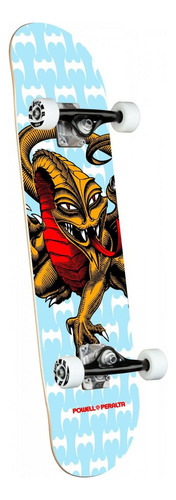 Powell Peralta Monopatín Completo Cabina Dragón Azul Claro 7