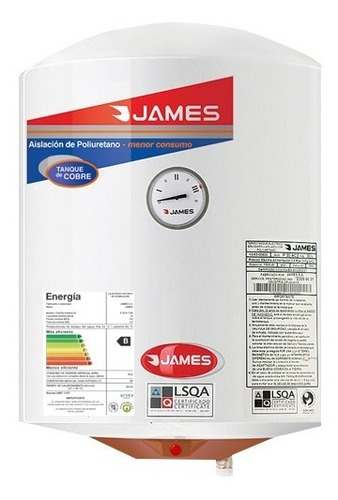 Calefon James Cobre 60 Lts Poliuretano Inyectado Eternos 