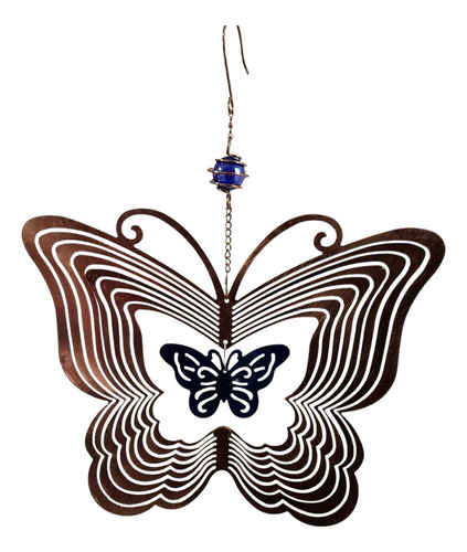 Colgante De Viento Diseño Mariposa De Metal Decoración Hogar