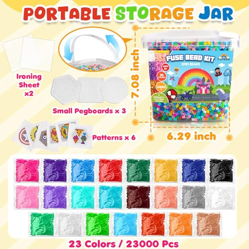 Kit De Más De 23 000 Cuentas Fusibles De 5 Mm Jgo Recarga De