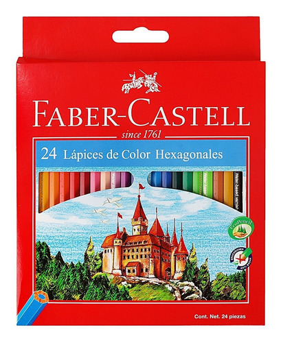 Caja Lapices De Colores Faber Castell X 24