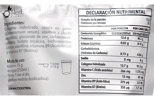 Hpcolag Colageno Hidrolizado Vainilla 450 G Herbal & Plants