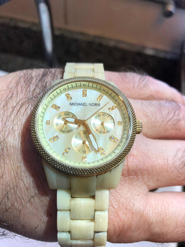 Relógio Michael Kors Mk5039 Marfim Madreperola
