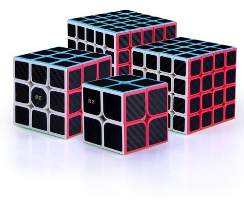 Cubo Rubik Qiyi Qiming Pyraminx F/carbono + Estuche Color de la estructura Fibra de Carbono