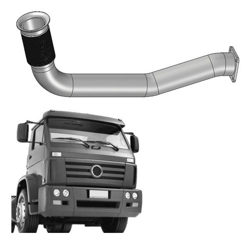 Tubo Escapamento Saída Motor Vw Titan Tractor 18.310