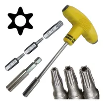 Comprar Chave T Suporte 1u002F4 60mm Bits Torx Com Furo Guia T10 T15 T40