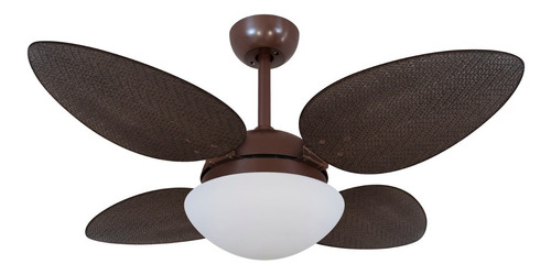 Ventilador De Teto Volare Chocolate Vd42 Pétalo Palmae Tb