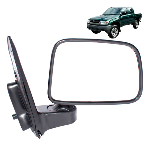 Espejo Derecho Puerta Negro Para Hilux 2.4 2002 2004